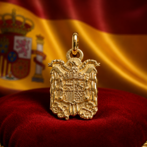 ESCUDO ESPAÑA ORO 18K ÁGUILA SAN JUAN