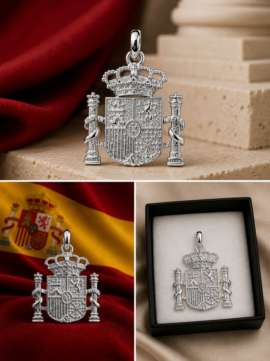 ESCUDO ESPAÑA PLATA DE LEY - Imagen 2